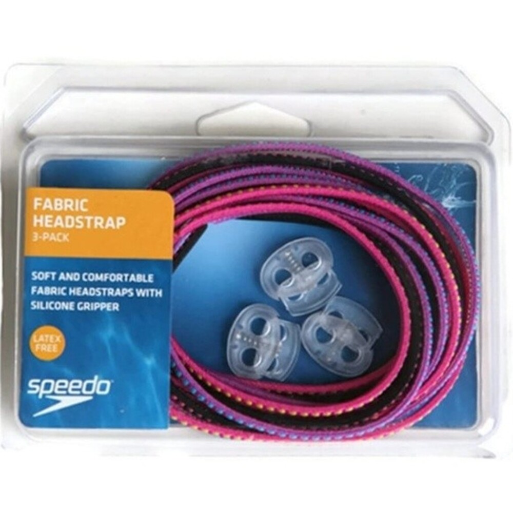 Speedo fabric headstrap 3 pack pink purple for swim goggle *